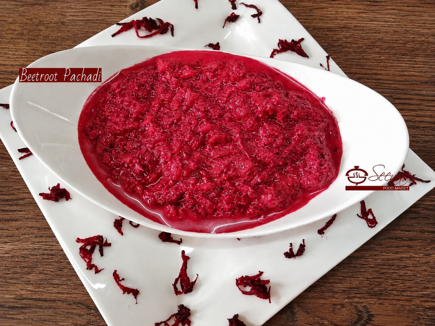 Beetroot Pachadi. -